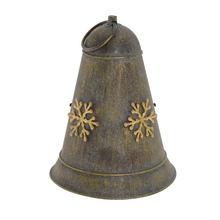 Sivý plechový zvonček so snehovými vločkami.