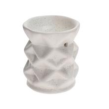 Biela aromalampa s vzorom z porcelánu.