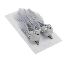 Strieborné vtáčiky na štipci