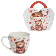 Šálka s medvedíkom a srdcom, 460ml.