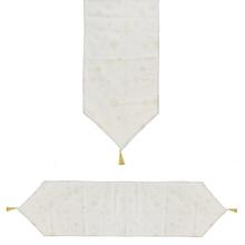 Štóla s vločkami v krémovo-zlatej farbe.