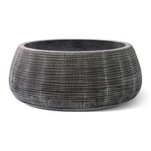 Obal misa Beth v tmavošedej farbe, priemer 35 cm, výška 14 cm.