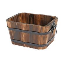 Hranatý drevený obal s kovovými pásmi