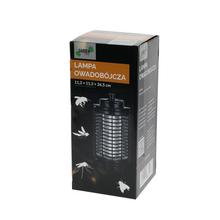 Lampa na odpudzovanie hmyzu s rozmermi 11,3 x 11,3 x 26,5 cm.