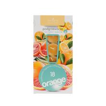 Voňavé čajové sviečky s príchuťou pomaranča, balenie 18 kusov.