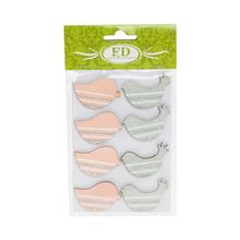 Sada drevených vtáčikov na štipci