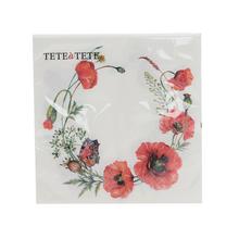 Servítky s makovou estetikou, 33x33 cm, 20 ks, 3 vrstvy.