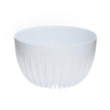 Biela dizajnová misa s jemným vzorom.