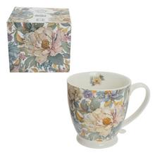 Šálka 510ml na stopke PEONY WHITE