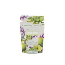 Aromatická sviečka Bergamot a patchuli v skle.