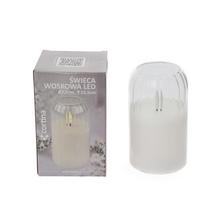 LED sviečka s pohybujúcim plameňom, biela