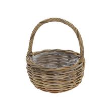 KOŠÍK okrúhly 30x30x16/36cm /ratan malý MP-0203