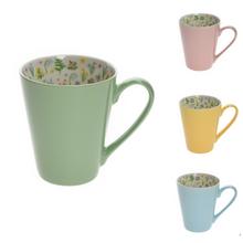 Porcelánová šálka s kvetinovým vzorom, mix farieb.