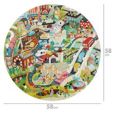 Okrúhly puzzle s mestským životom, 150 dielov.