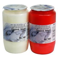 Olejová náplň LAURA v bielej a červenej farbe, 130g.