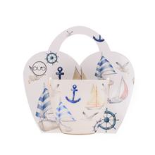 Šálka 460ml s motívom plachetnice v košíku.