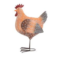 Hnedo-žltá drevená sliepka