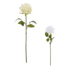 Umelé kvety ruže v mixe zelenej a bielej farby.