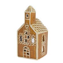 Perníkový kostol na sviečku z porcelánu.