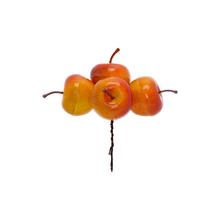 Zápich jabĺčka žlt-oranžové, sada 4 kusy, 13 cm.