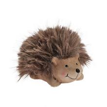 Keramický ježko s hnedou srsťou.