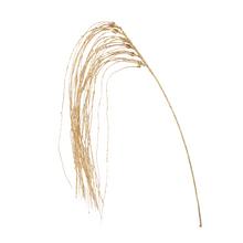 Umelý konár vŕby s prevísajúcimi zlatými vetvami.