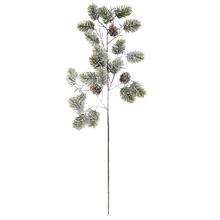 Zasnežený konár borovice so šiškami, 69 cm
