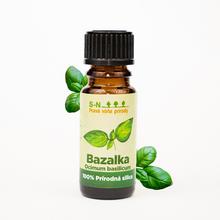 Fľaša s esenciálnym olejom bazalky 5ml.