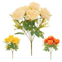Kytica umelých ruží v mixe farieb, 40 cm.