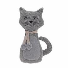 Plyšová zarážka dverí v tvare mačky.