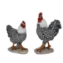 Kohút a sliepka z polyrezu, mix farieb.