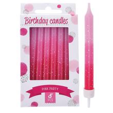 Ružové party sviečky 8 ks