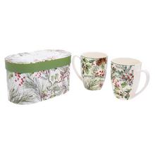 Sada dvoch vianočných šálok s podšálkami