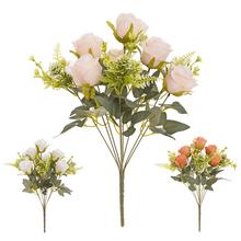 Kytica umelých ruží a zelene mix, 45 cm.