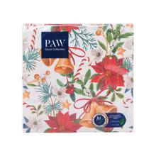 Vianočné servítky s botanickým vzorom, 33x33cm, balenie 20 kusov.