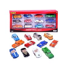 Sada kovových áut RESORAKI v mierke 1:64 v retro štýle.