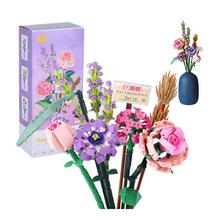 Kreatívne stavebné kocky Kytica farebných kvetov