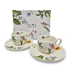 Šálka s podšálkou S/2 110ml farebná lúka