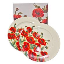 Sada porcelánových tanierov s makmi