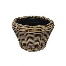 Kôš kubu ratan/plast sivý