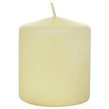 Hladký ecru valec sviečka 80x90