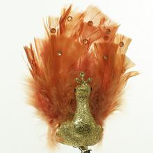 AKCIA! PÁV GLITTER ZLATÁ/ORAN. PERIE -ŠTIPEC - FLORASYSTEM