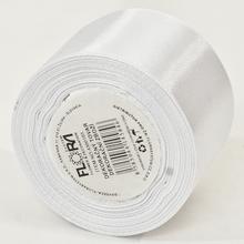 SATEN STUHA 38MM/10M FARBA 001 BIELA - FLORASYSTEM