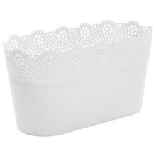 DLAC285 OBAL OVÁL LACE BIELY 28,5x13,5xh15,5CM - FLORASYSTEM