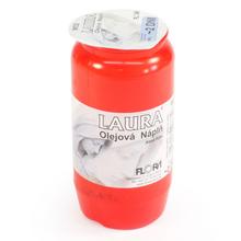 Olejová náplň Laura v bielej a červenej farbe, 120g.