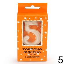 Biele tortové sviečky v tvare čísiel 0-9.