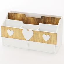 AKCIA! SKRINKA SRDCE BIELA/NATUR 28x12x15CM - FLORASYSTEM