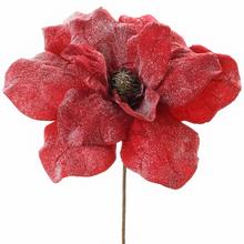 Umelé červené kvety s leskom, 20 cm.