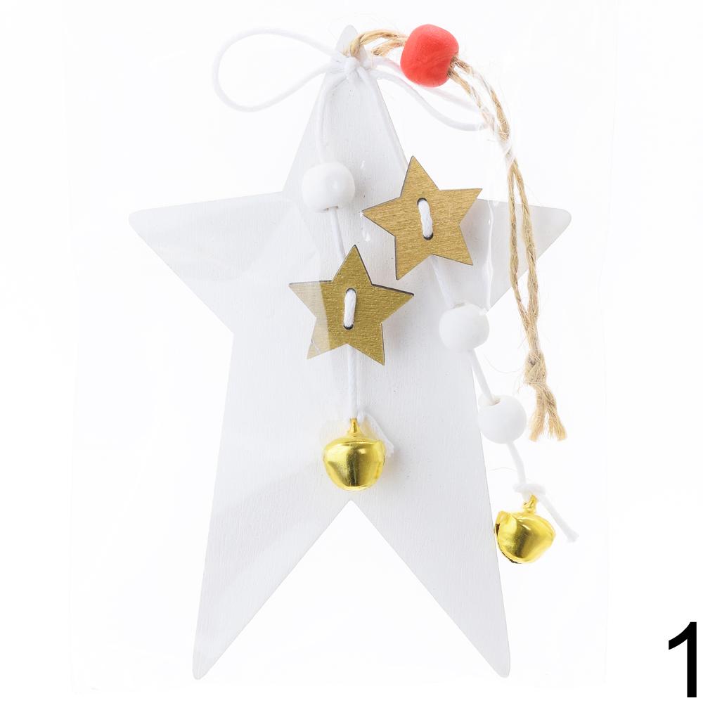 Závesná hviezda mix bielej a červenej farby.