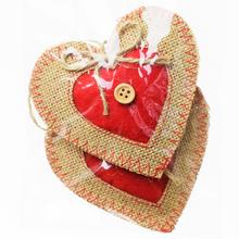 AKCIA! ZÁVES SRDCE JUTA ZDOBENÉ MIX S/2 10x9 CM - FLORASYSTEM